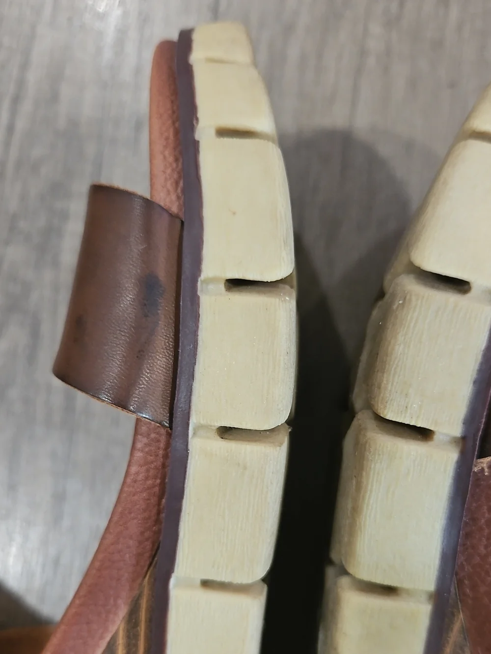 MIA Adley wedge  brown & tan women's sandals size 8.5